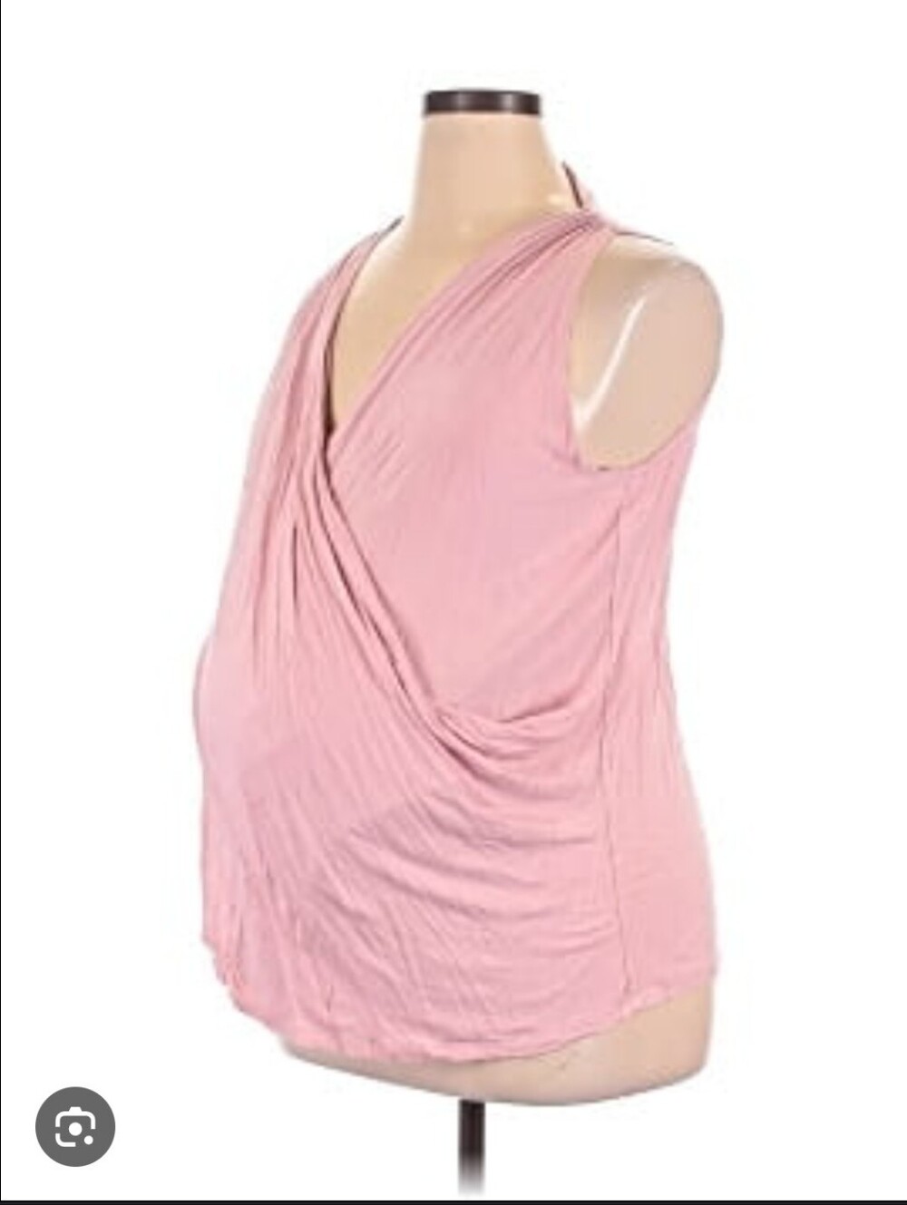 NWT Kindred Bravely Bamboo Draped V-Neck Nursing Sleeveless Tank Top In Mauve